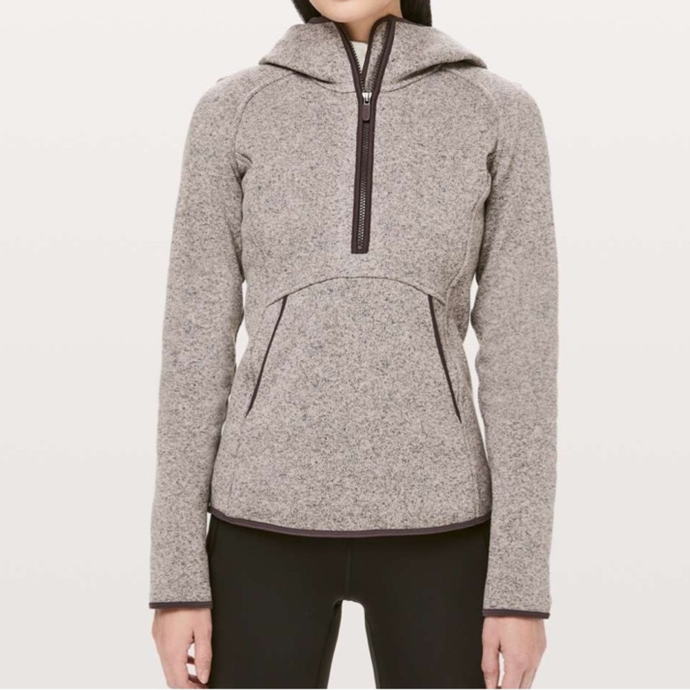 EUC Lululemon Fleece & Thank You Pullover - Heathered Smoky Blush - Size 10